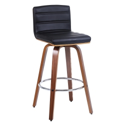 MOUSTACHE Vintage 28" Barstools Wood 360° Swivel Counter Stools With Back And Foot Ring, Bar Stools for Kitchen Home Bar Counter Coffee Shop