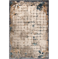 LADOLE RUGS La Dole Rugs Minimalistic Bordered Abstract Modern Area Rug - Premium Durable Carpet for Living Room, Bedroom, And Office - Multi, 6X9