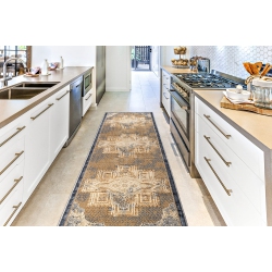 LADOLE RUGS La Dole Rugs Traditional Geometric Design Contemporary Long Runner Rug - Premium Durable Carpet for Living Room, Entrance, And Hallway