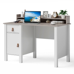 GYMAX Computer Desk Home Office Writing Workstation W/ Drawer & Hutch