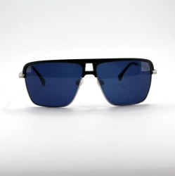 OTTIKA CANADA Shades X - Polarized Sunglasses | Model 3337 | Silver|Black With Lens In Blue