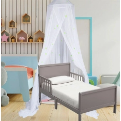 1.2-1.5 m Bed Canopy with Glow-in-Dark Stars Crib Mosquito Net for Girls Kids Bedroom use