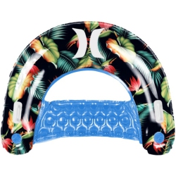HURLEY Inflatable Floating Pool Chair, Dark Tropical Design