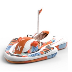 HURLEY Wave Runner Water Inflatable Pool Float In Orange