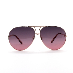 OTTIKA CANADA Shades X - Polarized Sunglasses | Model 7057 |Gold - Frame | /pink Gradient Lens In Grey
