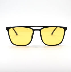 OTTIKA CANADA Shades X - Polarized Sunglasses | Model 8020 | Black Frame - Amber Lens In Yellow