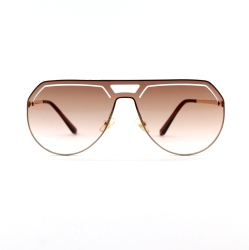 OTTIKA CANADA Shades X - Uv Protection Sunglasses | Model 7050 | Gold Frame - Gradient Lens In Brown