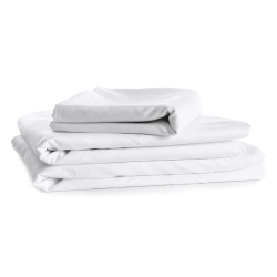 COTTON HOUSE - Microfiber Sheet Set, Wrinkle Free, Double Size In White