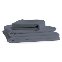 COTTON HOUSE - Microfiber Sheet Set, Wrinkle Free, Double Size In Charcoal