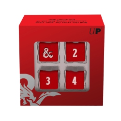 ULTRA PRO Dungeons & Dragons: Heavy Metal D6 4 Dice Set - And White In Red