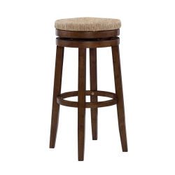PEMBERLY ROW Transitional 25" Wood Swivel Counter Stool In Walnut In Brown