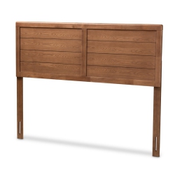 BAXTON STUDIO Seren Mid-Century Wood Full Headboard In Walnut In Brown