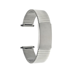 BANDINI Adjustable Expandable Smart Watch Band, Stretchy Strap for Withings Nokia Scanwatch, Steel Hr 36Mm, Move Ecg - 18MM In Silver