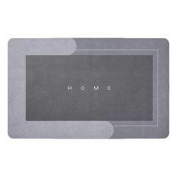 LIVINGBASICS Bathroom Bathtub Mat Strong Absorption And Fast Drying Diatomaceous Earth - - Light Grey, 50 80Cm