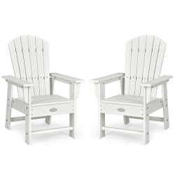 GYMAX Set Of 2 Kids Patio Adirondack Chair Armchair Weather Resistance Outdoor Chair