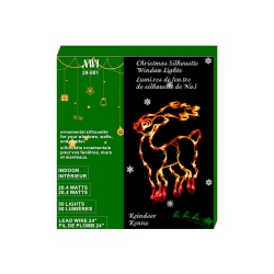 MAISON CONCEPTS INC 50 Lt Mini Bulb Indoor Window Silhouette (Reindeer)