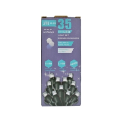 MAISON CONCEPTS INC 35 Lt 5MM Led Indoor Light Set (Cool Bulbs) - Set Of 2 In White