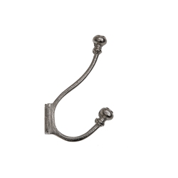 MAISON CONCEPTS INC Classic Double Iron Wall Hook (Nickel) - Set Of 2