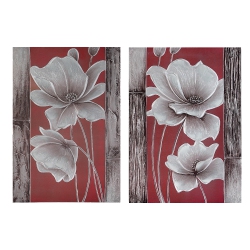 MAISON CONCEPTS INC Hand Painted Canvas Wall Art (Blooms And Timber) - Set Of 2