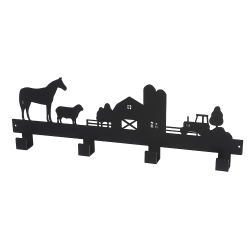 MAISON CONCEPTS INC Metal 4 Hook Coat Hanger (Farm Life) In Black