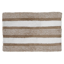 MAISON CONCEPTS INC Microfibre Striped Bath Mat (Taupe) (20 X 32)