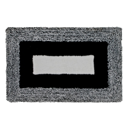 MAISON CONCEPTS INC Microfibre Border Bath Mat (Black) (20 X 32)