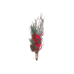 MAISON CONCEPTS INC Dried Holiday Bundle With Pinecones And Cardinals