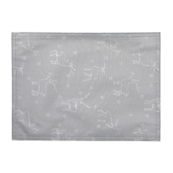 MAISON CONCEPTS INC Lurex Placemat (Silver Reindeer) - Set Of 12