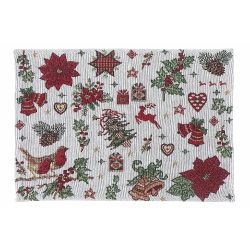 MAISON CONCEPTS INC Tapestry Placemat (Holiday Festivities) (13 X 18) - Set Of 12