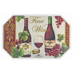 MAISON CONCEPTS INC Plastic Placemat (Octagon) (Fine Wine) - Set Of 12