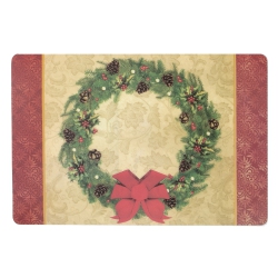 MAISON CONCEPTS INC Eva Placemat (Christmas Wreath) (12 X 18) - Set Of 12