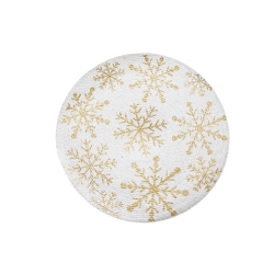 MAISON CONCEPTS INC Foil Printed Snowflake Cotton Rope Placemat (Gold) - Set Of 12