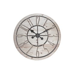MAISON CONCEPTS INC Round Mdf 13" Wall Clock (Wood Plank)