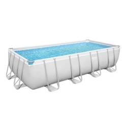 BESTWAY Power Steel 16' X 8' X 48"/4.88M X 2.44M X 1.22M Rectangular Pool Set Prime Choice for Families Because Of Its Superior Steel Frame Design