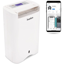 IVATION Smart Wifi Dehumidifier, Compact 19-Pint Desiccant Home Dehumidifier With Drain Hose & Smartphone Control | Ideal for Spaces Up to 410 Sq/ft