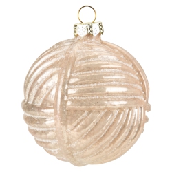 NORTHLIGHT 3" Woven Mercury Glass Ball Christmas Ornament In Pink