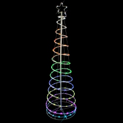 NORTHLIGHT 6' Led Color Changing Multiple Function Outdoor Spiral Christmas Tree