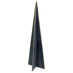 NORTHLIGHT 20" And Gold Triangular Christmas Tree Tabletop Decor In Blue