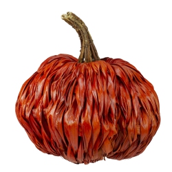 NORTHLIGHT 8.5" Autumn Harvest Woven Pumpkin Decoration In Orange