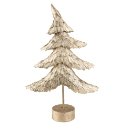 NORTHLIGHT 18" Layered Bronze Tree With Wood Base Christmas Decoration