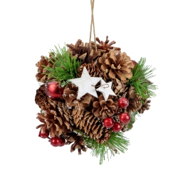NORTHLIGHT 6" Pine Cones, Stars And Balls Hanging Christmas Ornament