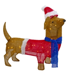 NORTHLIGHT 26" Led Lighted Dachshund Dog Outdoor Christmas Decoration