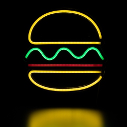 NORTHLIGHT Led Hamburger Neon Lighted Wall Art - 11.75