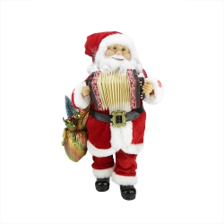 NORTHLIGHT 18" Battery Operated Animated & Musical Standing Santa Claus Christmas Figure With Accordion