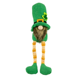 NORTHLIGHT 17" St. Patrick's Day Leprechaun Gnome With Dangly Legs