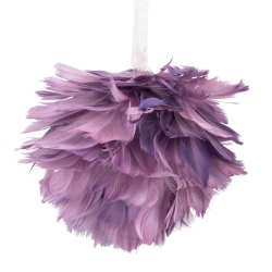NORTHLIGHT 5.5" Layered Feather Christmas Ball Ornament In Purple