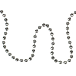 NORTHLIGHT 15' X 0.25" Shiny Beaded Christmas Garland - Unlit In Silver