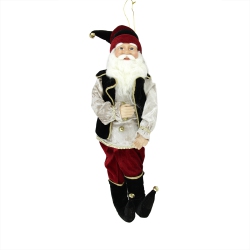 NORTHLIGHT 22" Enchanted Black And Poseable Whimsical Christmas Elf Figure In Red