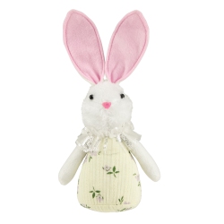 NORTHLIGHT 11" Spring Floral Easter Bunny Figure In Yellow