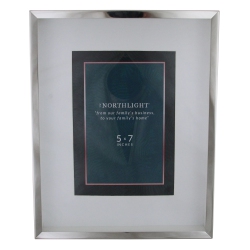 NORTHLIGHT Rectangular Picture Frame - for A 5" X 7" Photo - 10" - In Silver